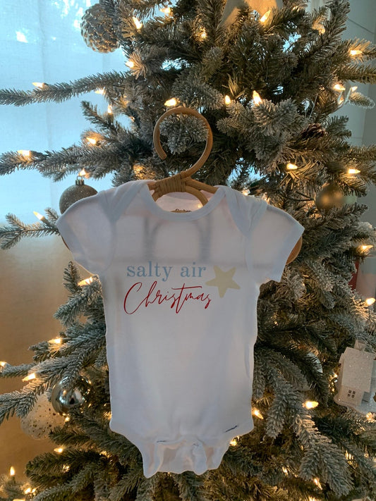 Salty Air Christmas Baby Bodysuit